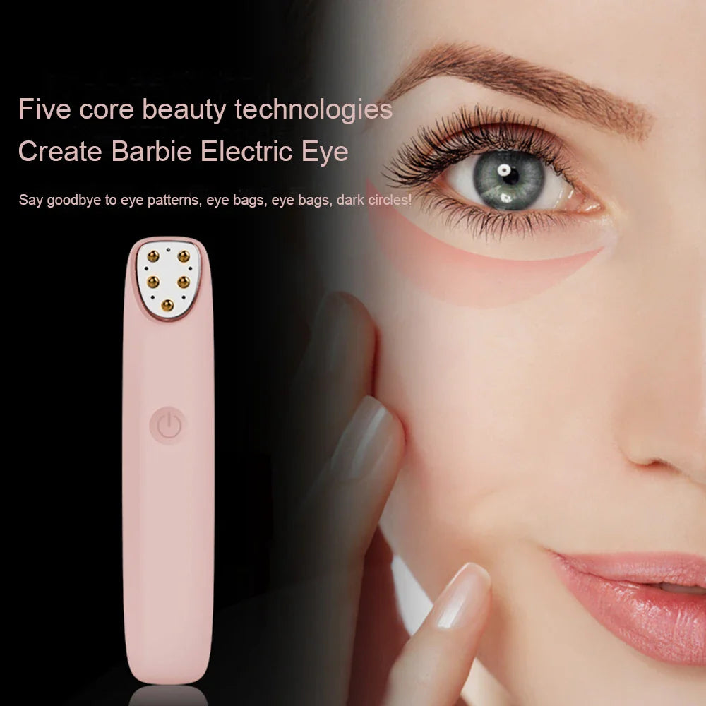 Alwafore Electric Eye Massager Pen – RF, EMS Microcurrent, Red Light, Vibration, USB Rechargeable
