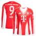 Harry Kane Bayern Munich Adidas 2025/26 Home Long Sleeve Jersey - Red