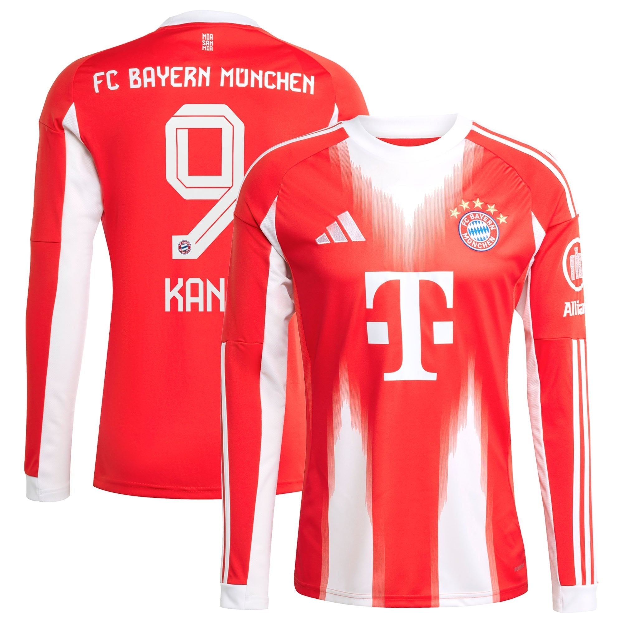 Harry Kane Bayern Munich Selfika 2025/26 Home Long Sleeve Jersey - Red