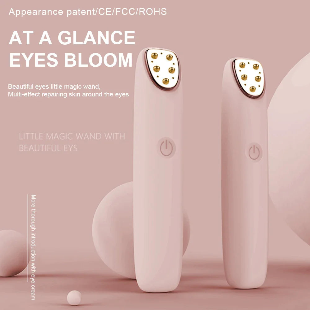 Alwafore Electric Eye Massager Pen – RF, EMS Microcurrent, Red Light, Vibration, USB Rechargeable