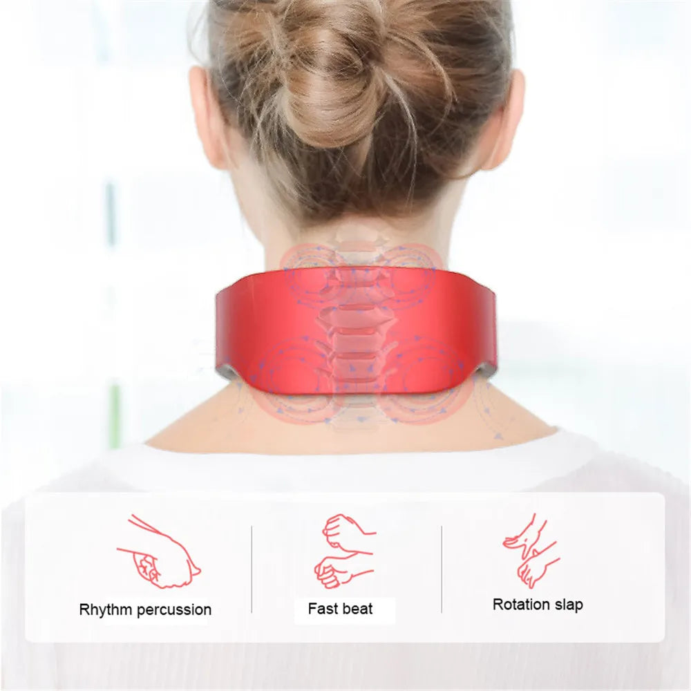 Selfika 4-Head Intelligent Neck & Shoulder Pulse Massager with Heat Therapy