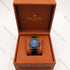 Selfika™ Men's Automatic Watch with Blue Dial and Black Strap A384EAP