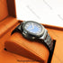 Selfika™ Men's Automatic Watch with Blue Dial and Black Strap A384EAP