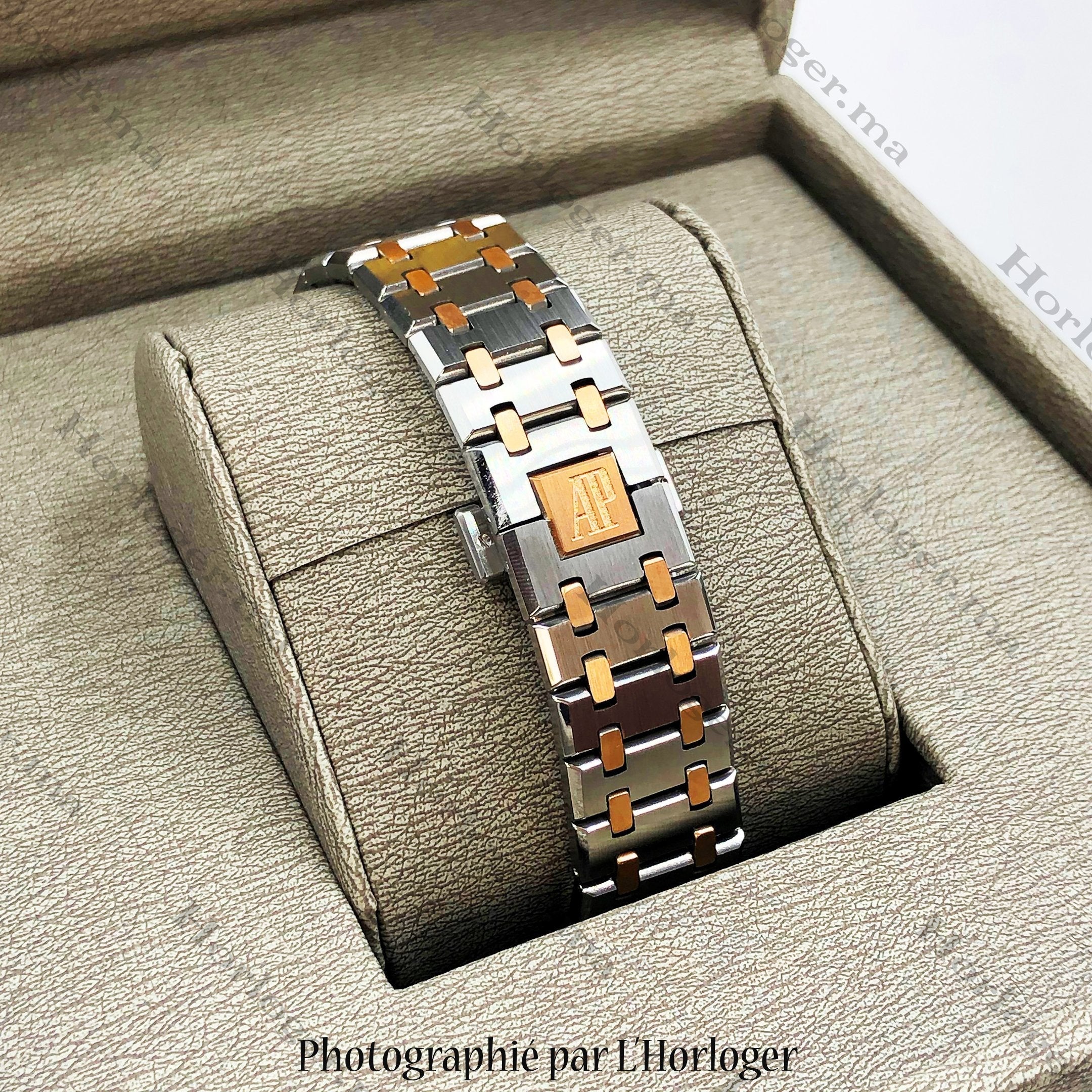 Selfika™ Royal Oak Golden Silver Transparent Black Dial Watch