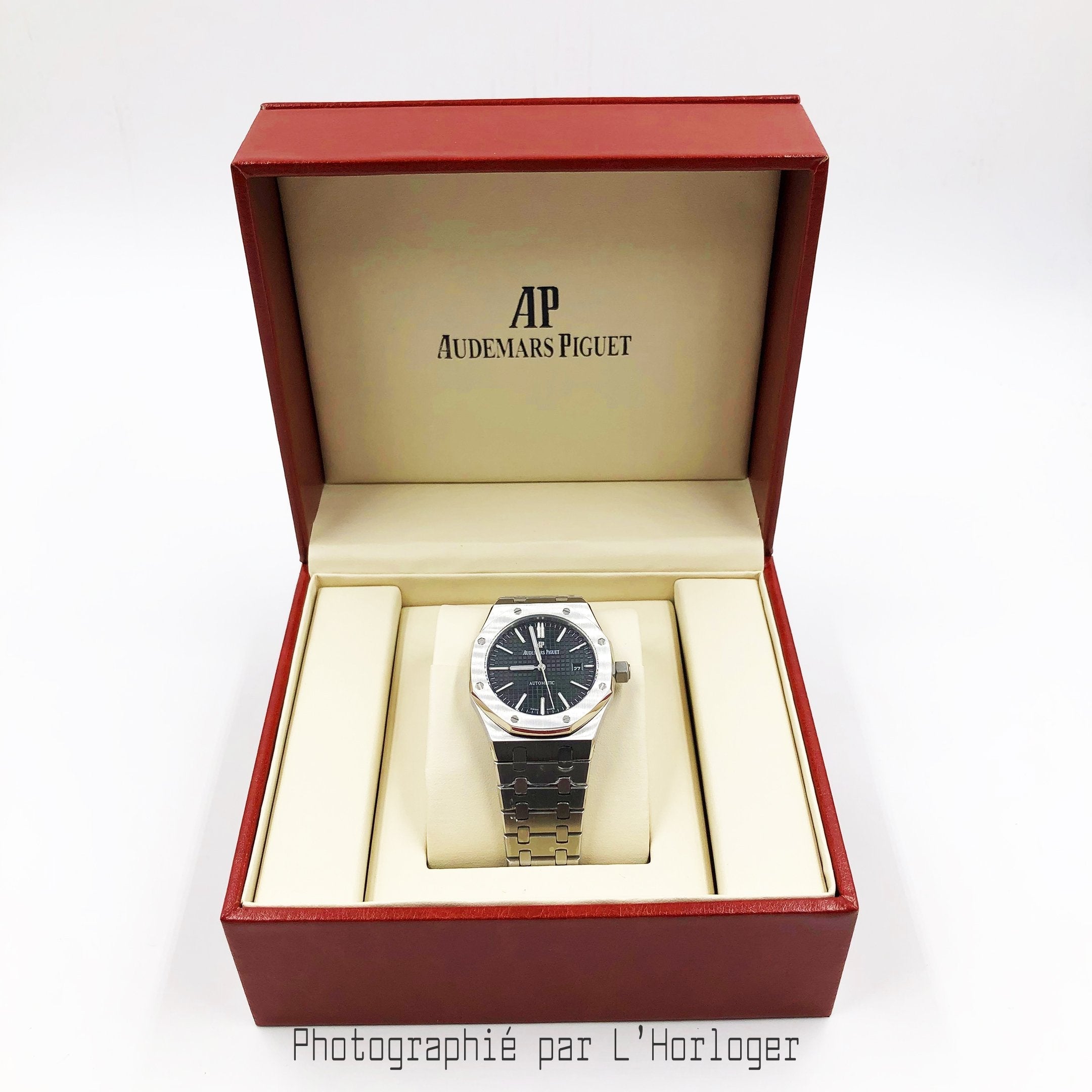 Selfika™ Men's 1.6 in Automatic Watch Black Dial