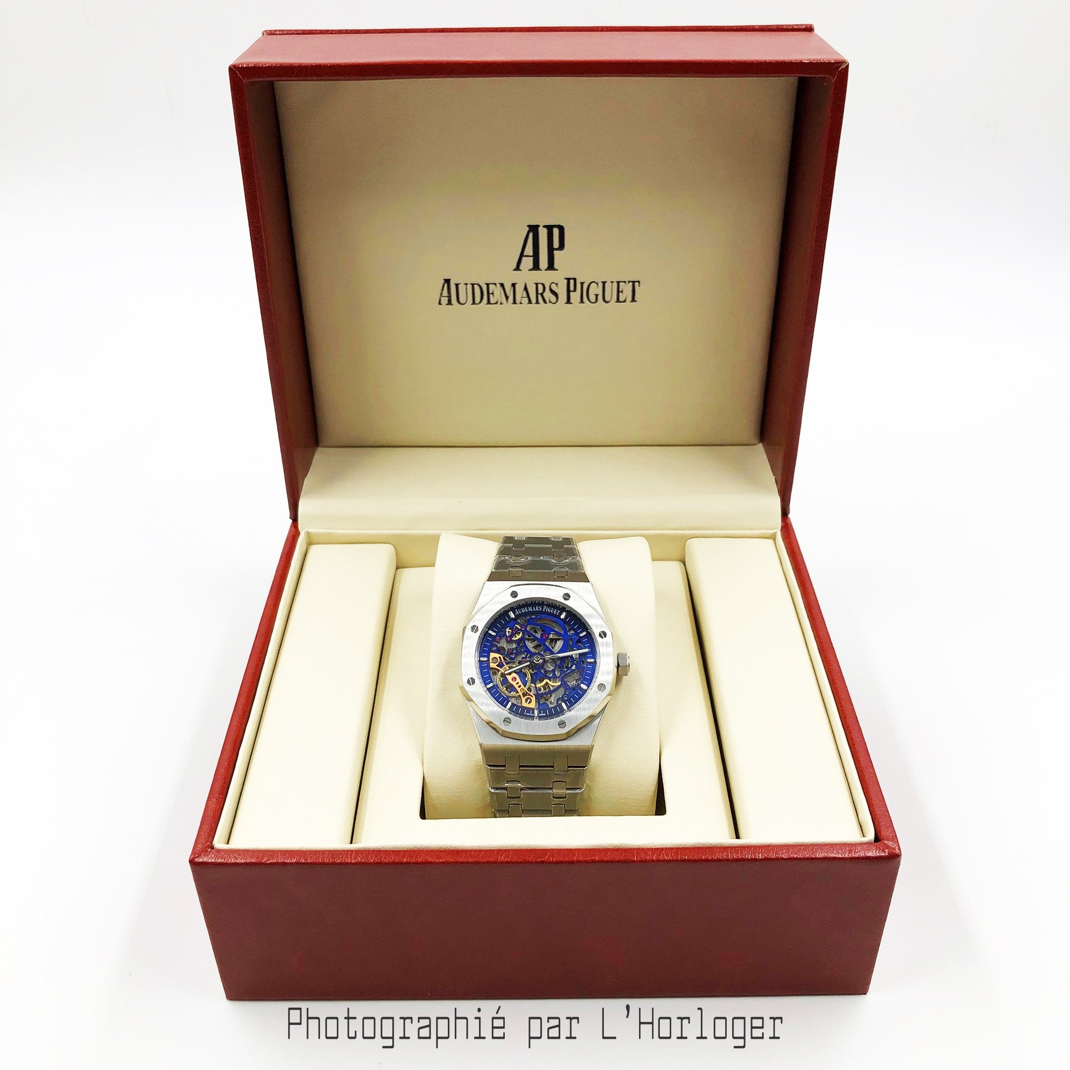 Selfika™ Men's Skeleton Blue Dial Automatic Watch 41mm