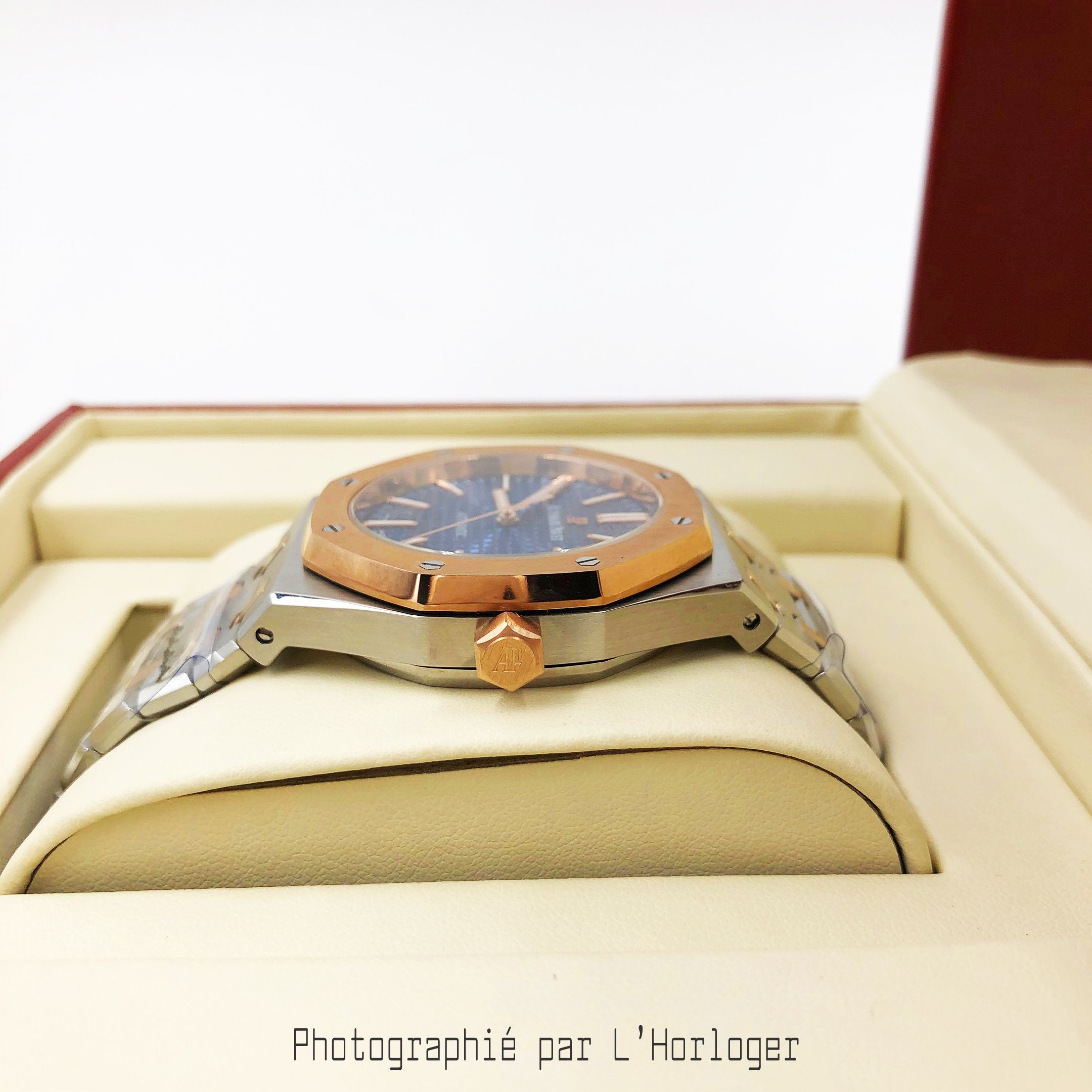 Selfika™ Men's Two-Tone Blue Dial Automatic Watch 1.6 in