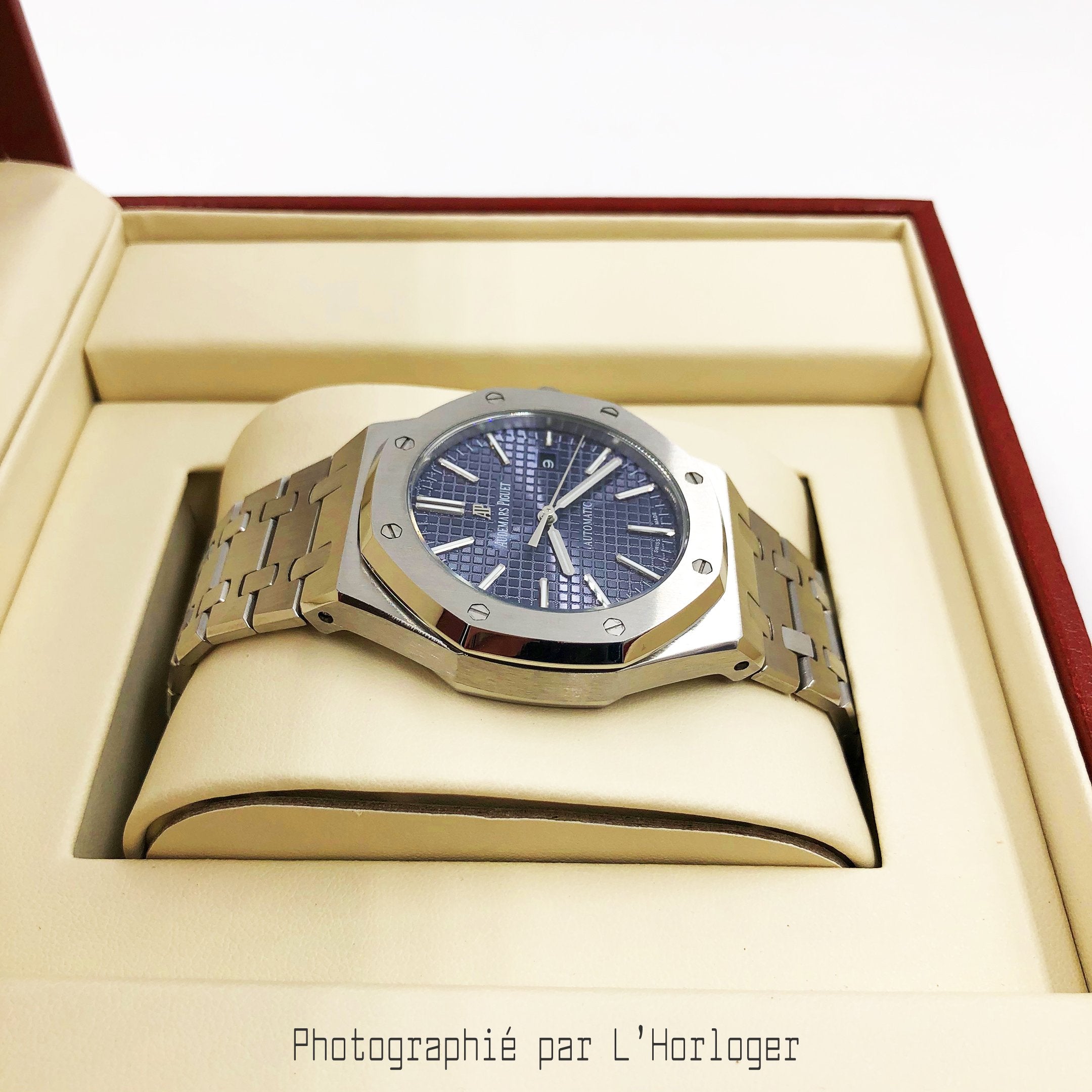 Selfika™ Men's Automatic Royal Oak Watch 1.6 in Blue Dial