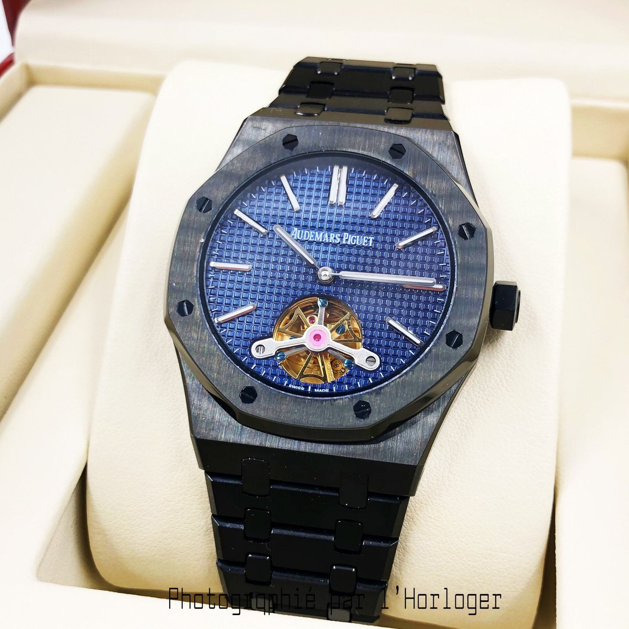Selfika™ Men's Royal Oak Tourbillon Extra-Plat Watch 1.6 in