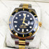 Selfika™ Men's Submariner Two Tone Black Dial Dive Watch 41mm