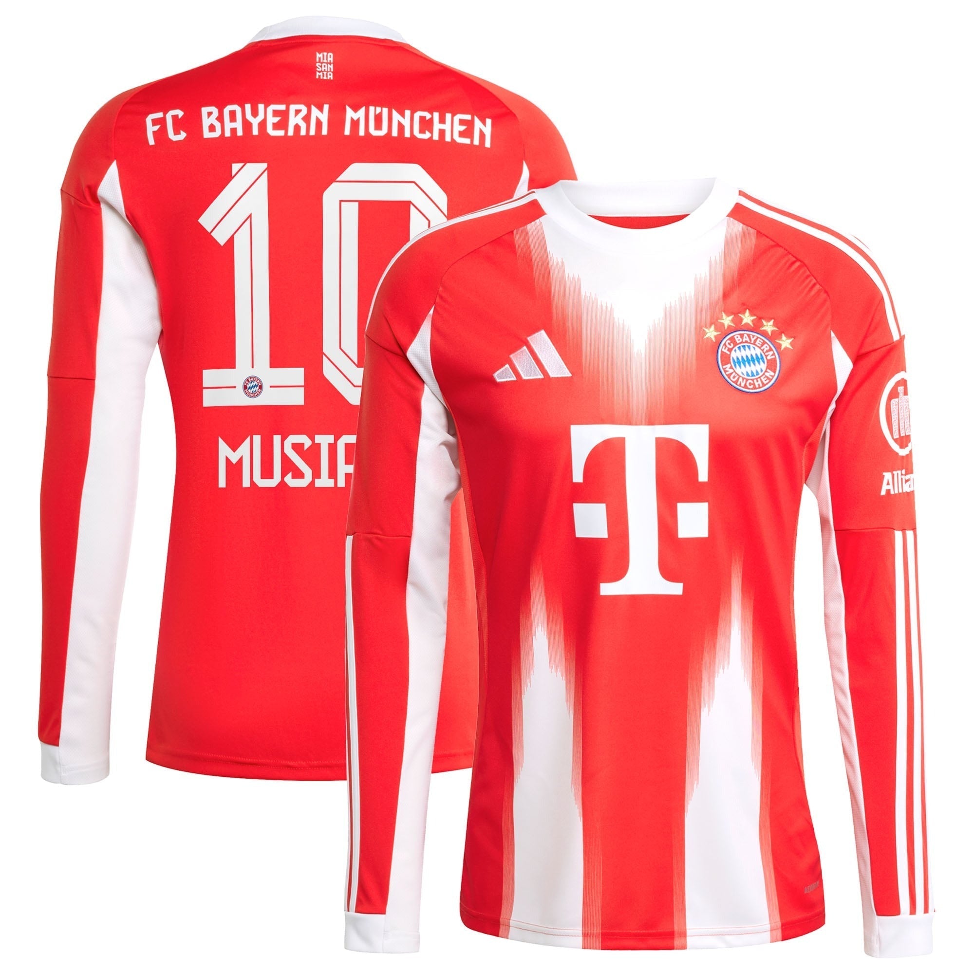 Jamal Musiala Bayern Munich Selfika Home 2025/26 Long Sleeve Player Jersey - Red