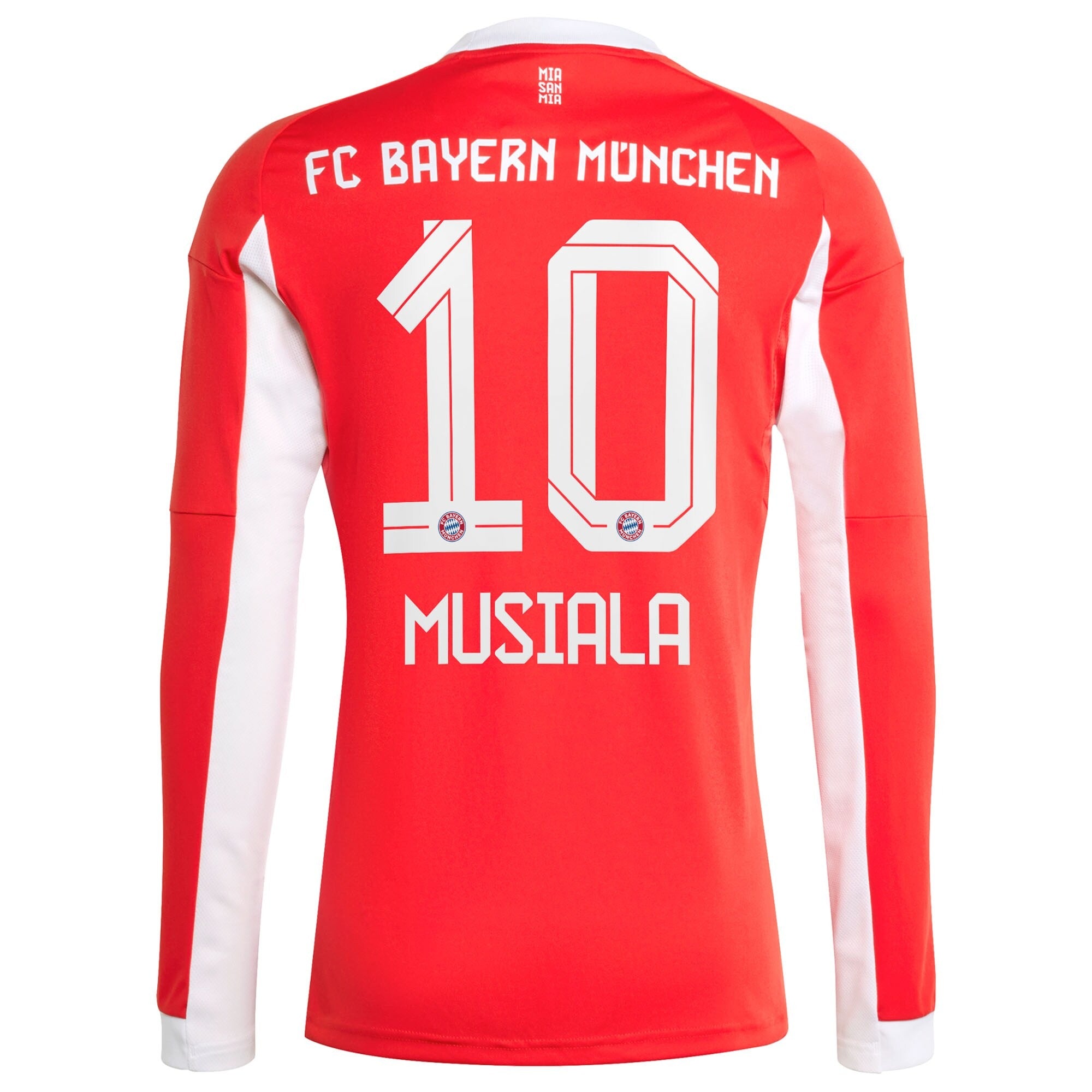 Jamal Musiala Bayern Munich Selfika Home 2025/26 Long Sleeve Player Jersey - Red