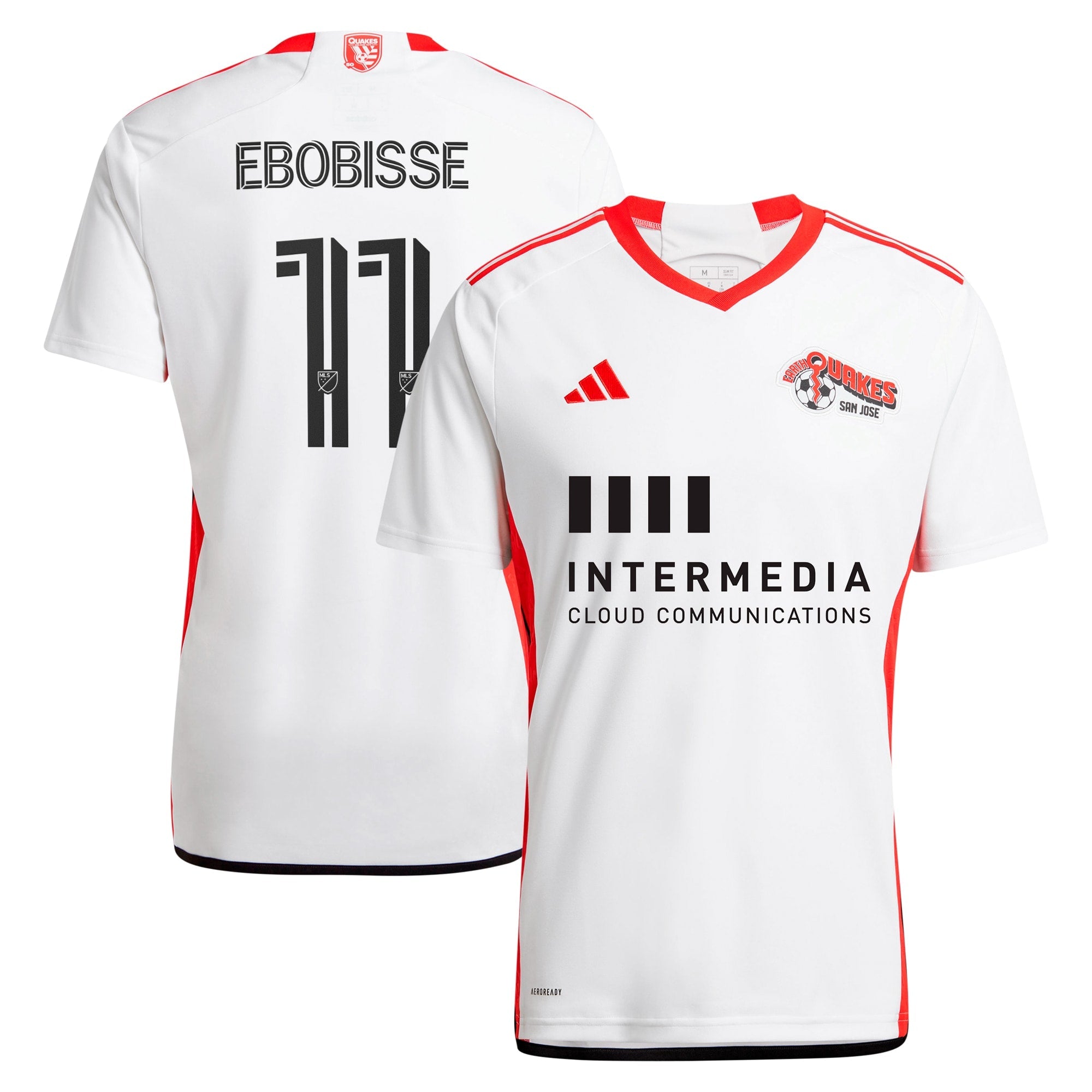 Jeremy Ebobisse San Jose Earthquakes adidas 2024 The 50 Kit Player Jersey - White - Jersey Teams World