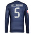 Jude Bellingham Real Madrid adidas 2025/26 Away Long Sleeve Player Jersey - Blue - Jersey Teams World