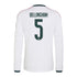 Jude Bellingham Real Madrid adidas 2026/27 Home  Long Sleeve Jersey - White