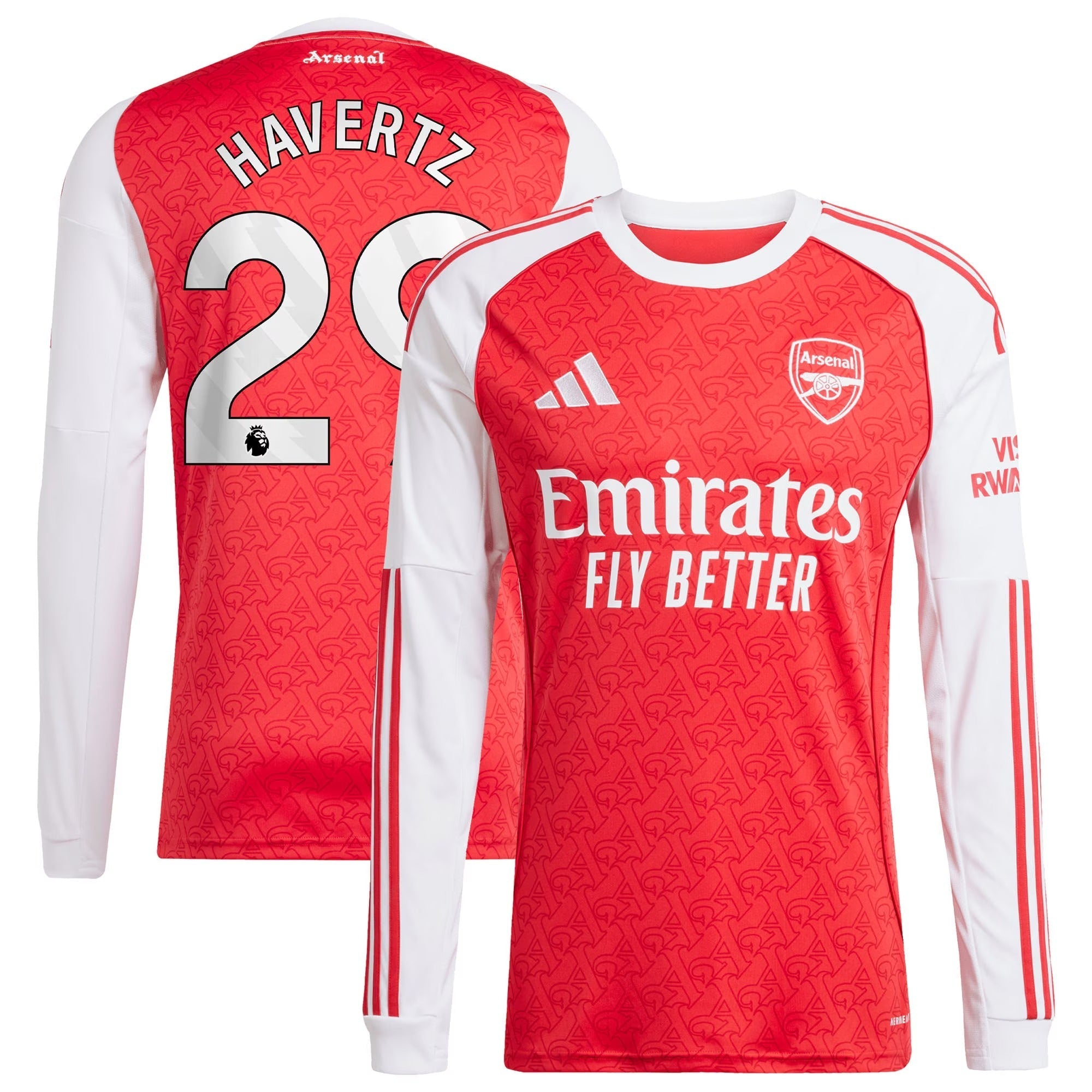 Kai Havertz Arsenal Selfika 2025/26 Home Long Sleeve Player Jersey - Red