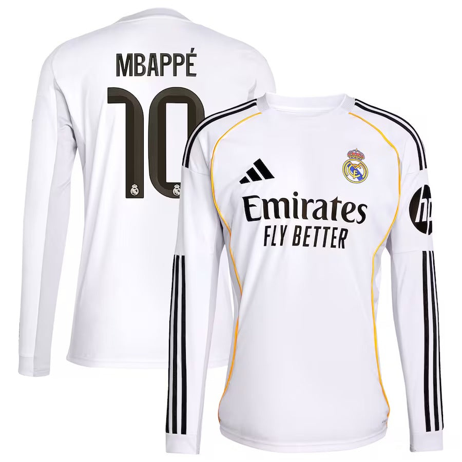 Kylian Mbappé Real Madrid adidas 2025/26 Home Player Jersey - White - Jersey Teams World