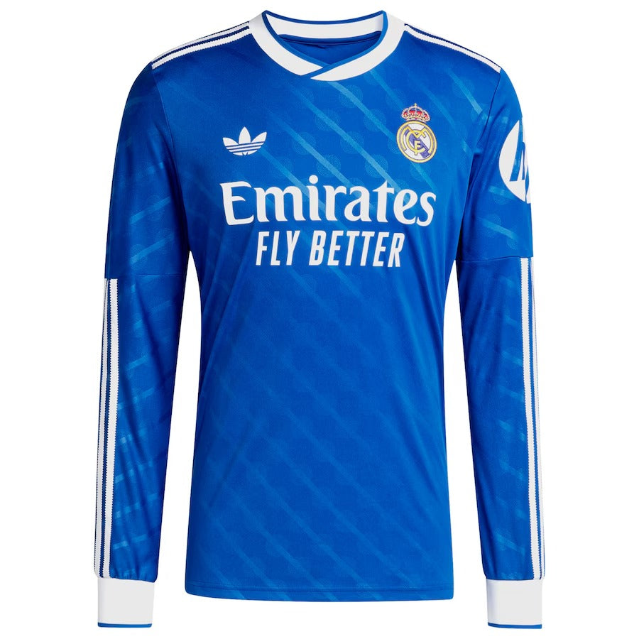 Kylian Mbappé Real Madrid Selfika 2025/26 Third Long Sleeve Player Jersey - Blue