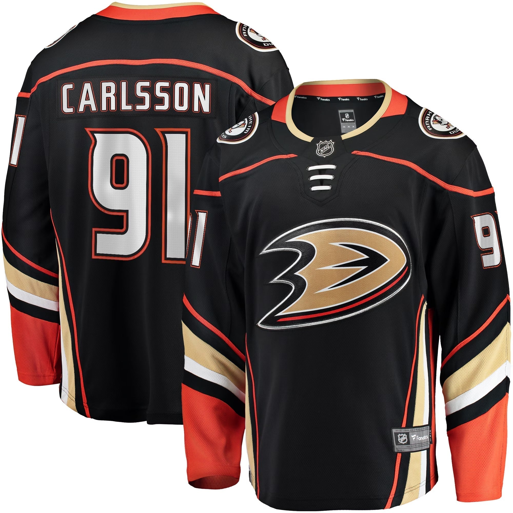 Leo Carlsson Anaheim Ducks Fanatics Home Breakaway Player Jersey – Black - Jersey Teams World