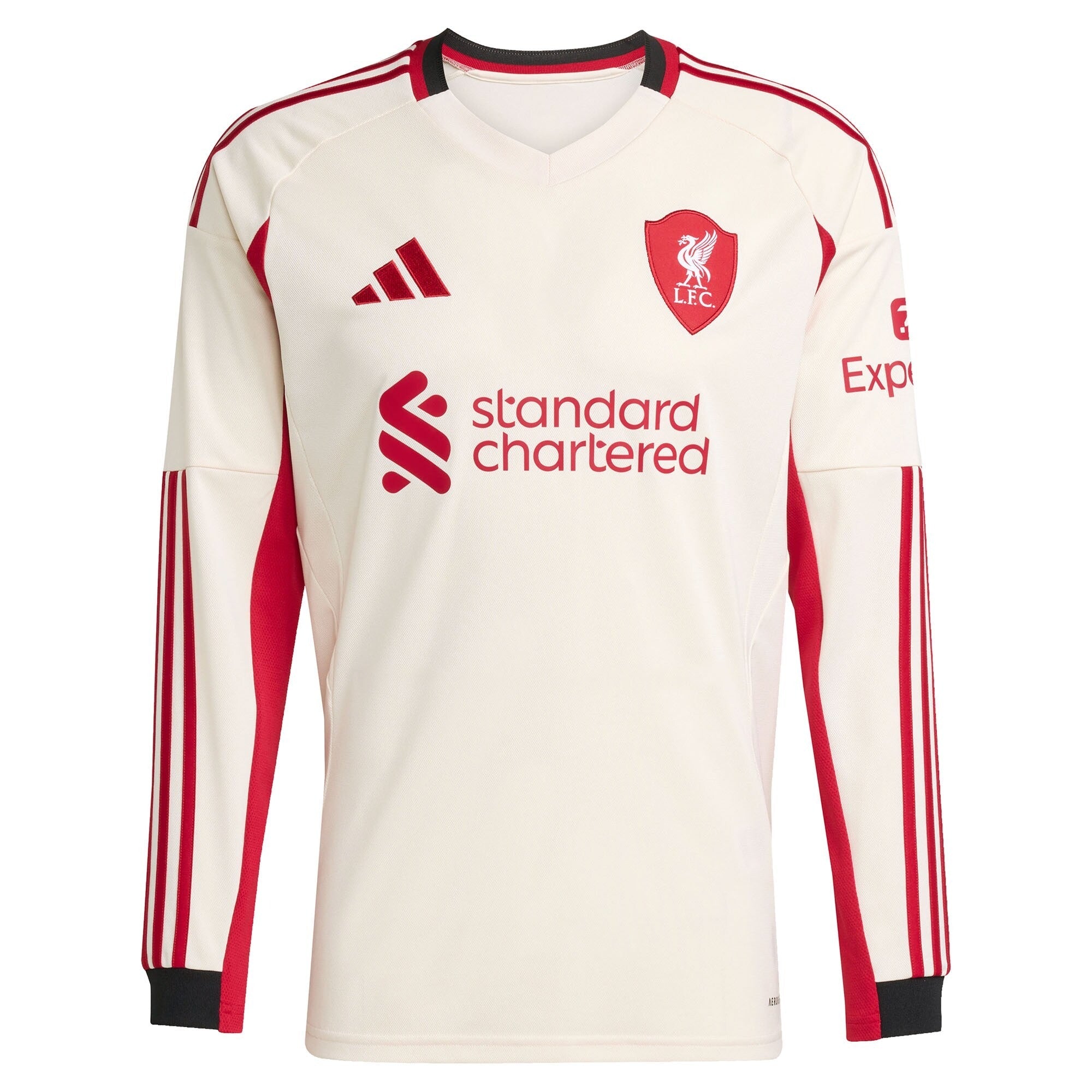 Liverpool adidas 2025/26 Away Long Sleeve Custom Jersey - White