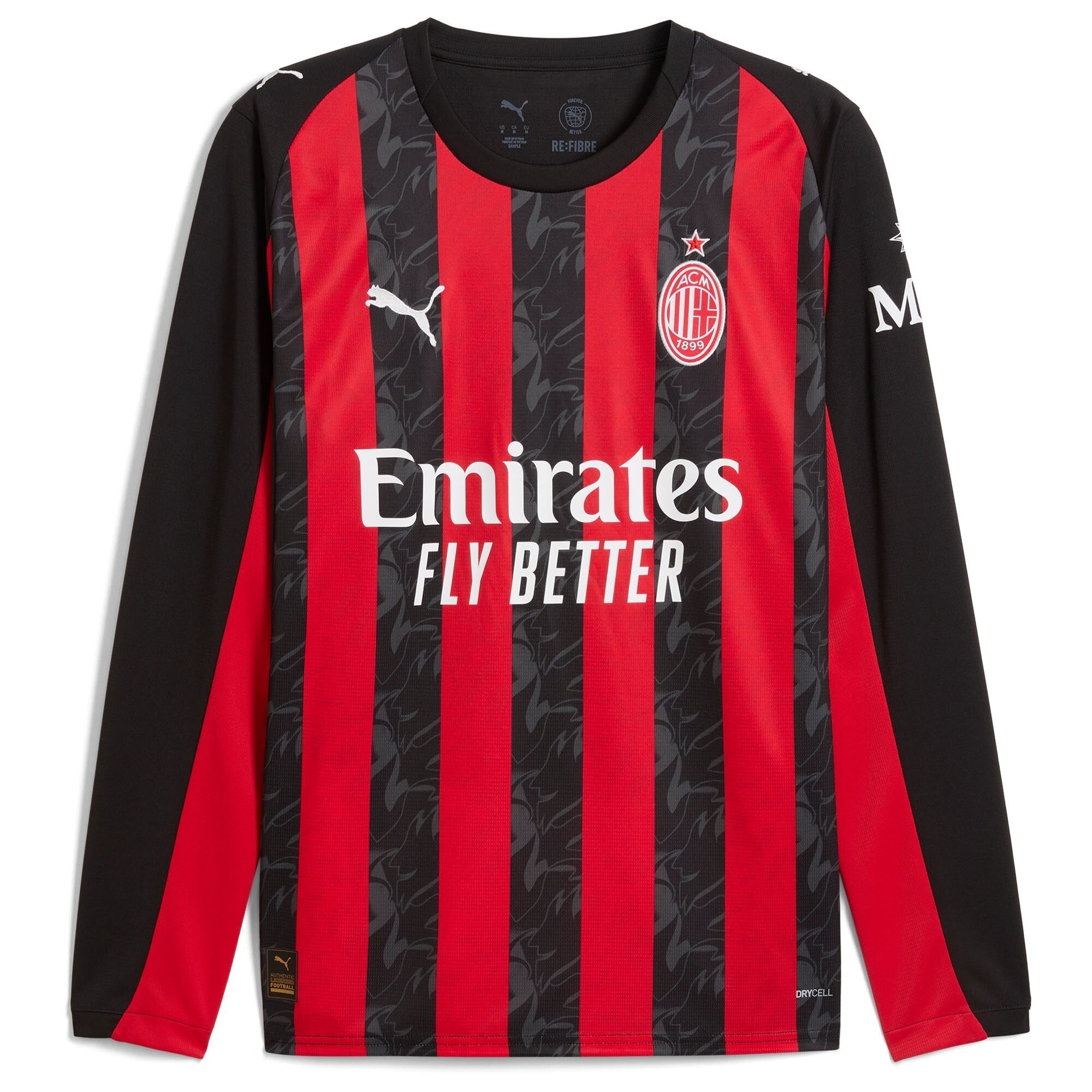 Luka Modric AC Milan Selfika 2025/26 Home Long Sleeve Jersey - Red
