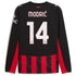 Luka Modric AC Milan Selfika 2025/26 Home Long Sleeve Jersey - Red