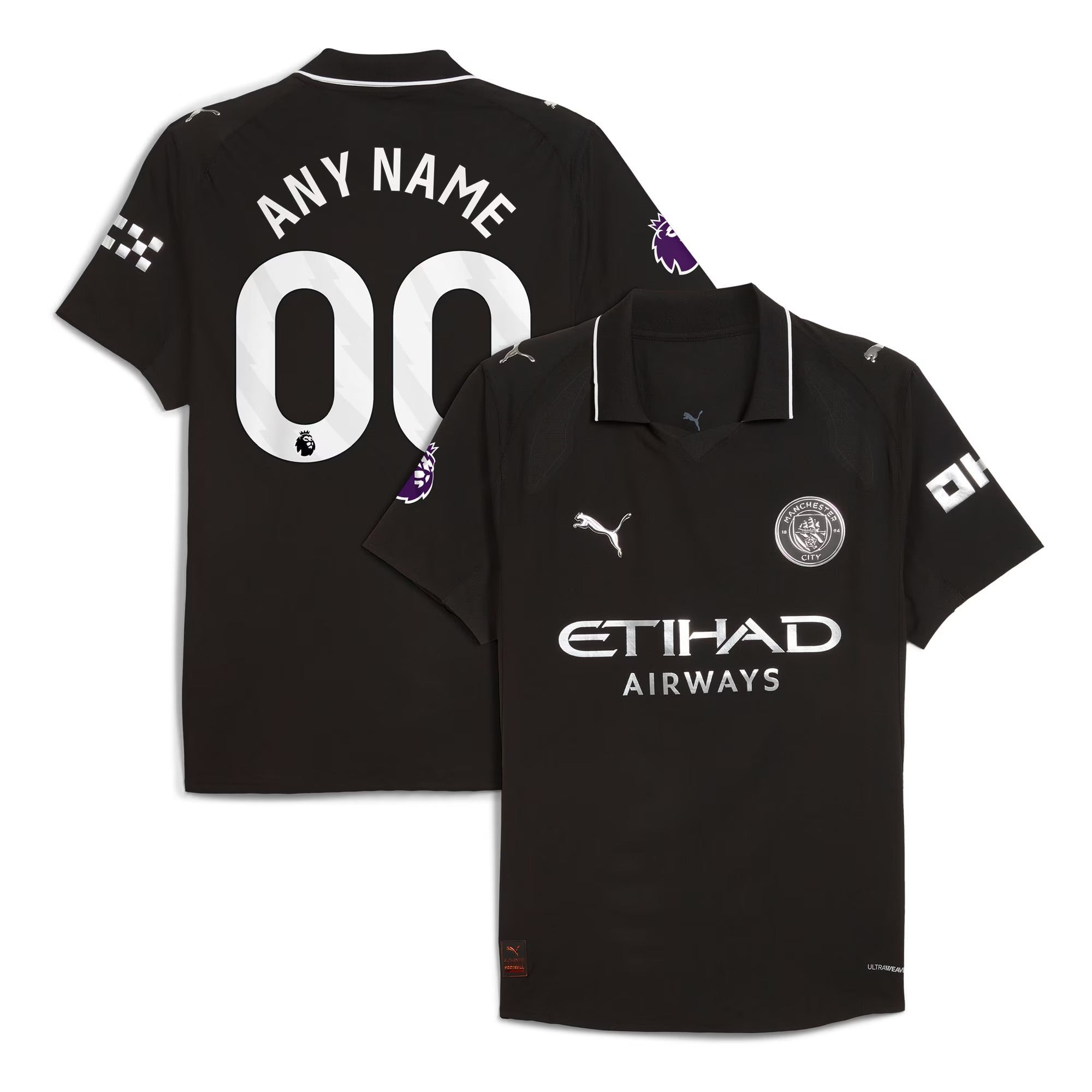 Manchester City Selfika 2025/26 Away Custom Jersey – Black