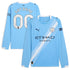 Manchester City Selfika 2025/26 Home Long Sleeve Custom Jersey - Sky Blue