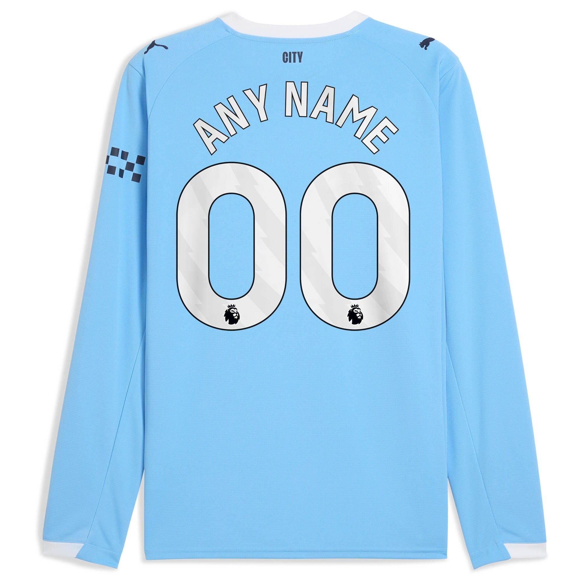 Manchester City Selfika 2025/26 Home Long Sleeve Custom Jersey - Sky Blue