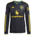Manchester United adidas 2025/26 Third Long Sleeve Custom Jersey - Black