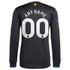 Manchester United adidas 2025/26 Third Long Sleeve Custom Jersey - Black