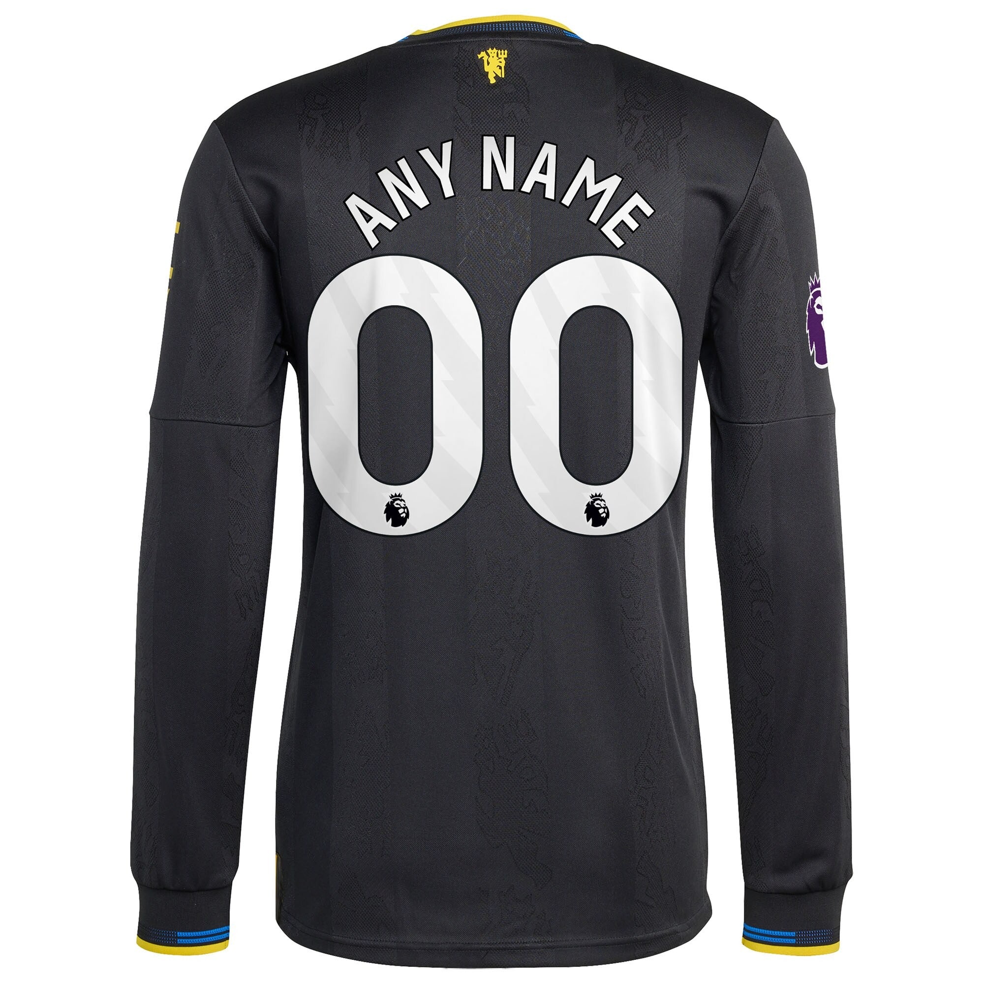 Manchester United Selfika 2025/26 Third Long Sleeve Custom Jersey - Black