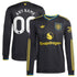 Manchester United Selfika 2025/26 Third Long Sleeve Custom Jersey - Black