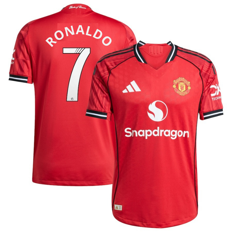 Manchester United adidas WSL Home Shirt 2025-26 with Cristiano Ronaldo 7 printing Jersey - Jersey Teams World