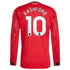 Marcus Rashford Manchester United Selfika Home 2025/26 Player Long Sleeve Jersey - Red