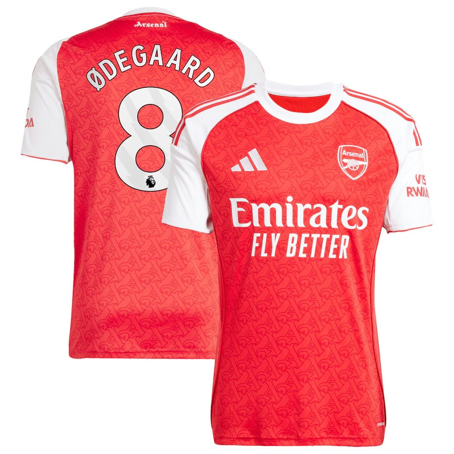 Martin Ødegaard Arsenal adidas 2025/26 Home Player Jersey - Red