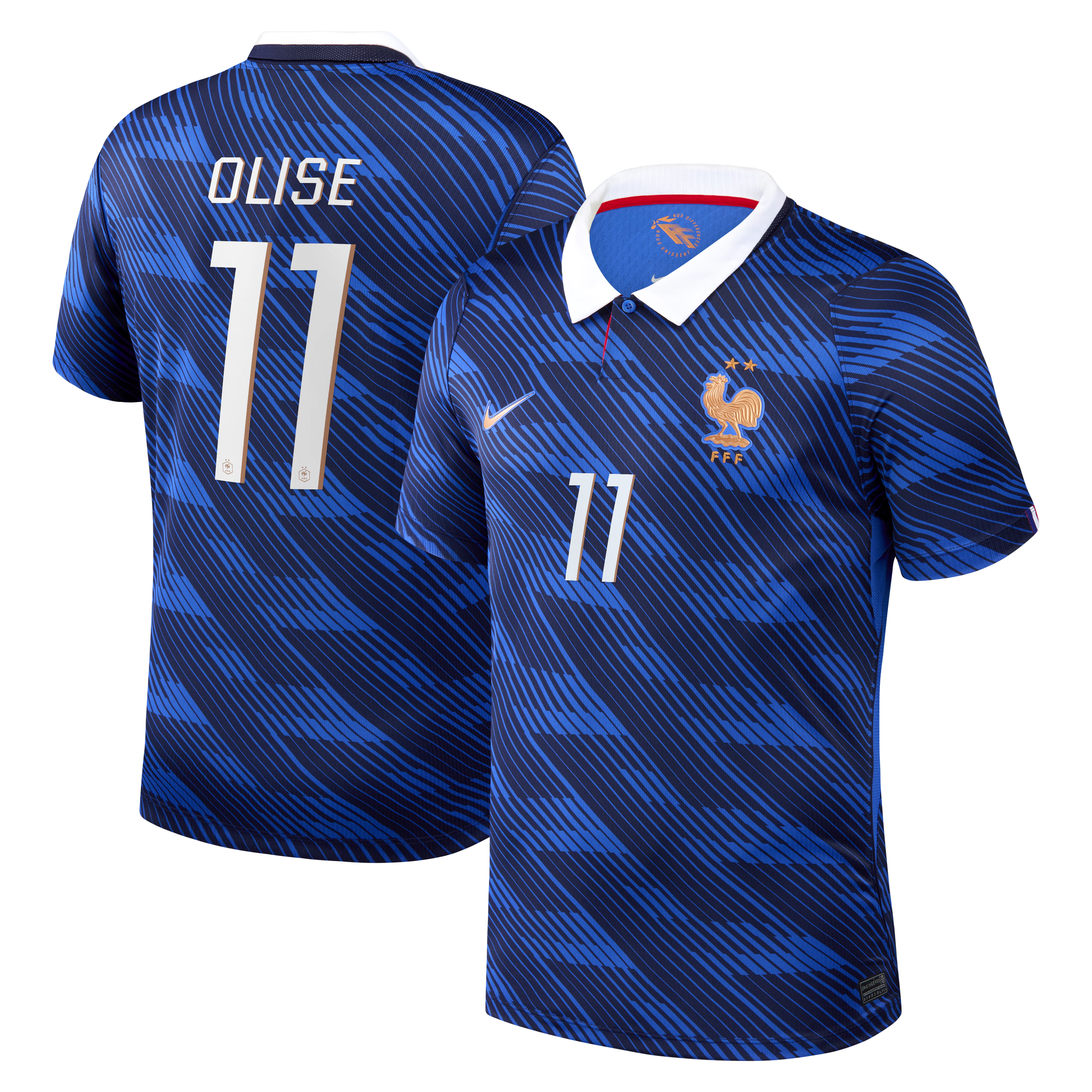Michael Olise France National Team Nike 2026 Home Stadium Replica Jersey - Blue