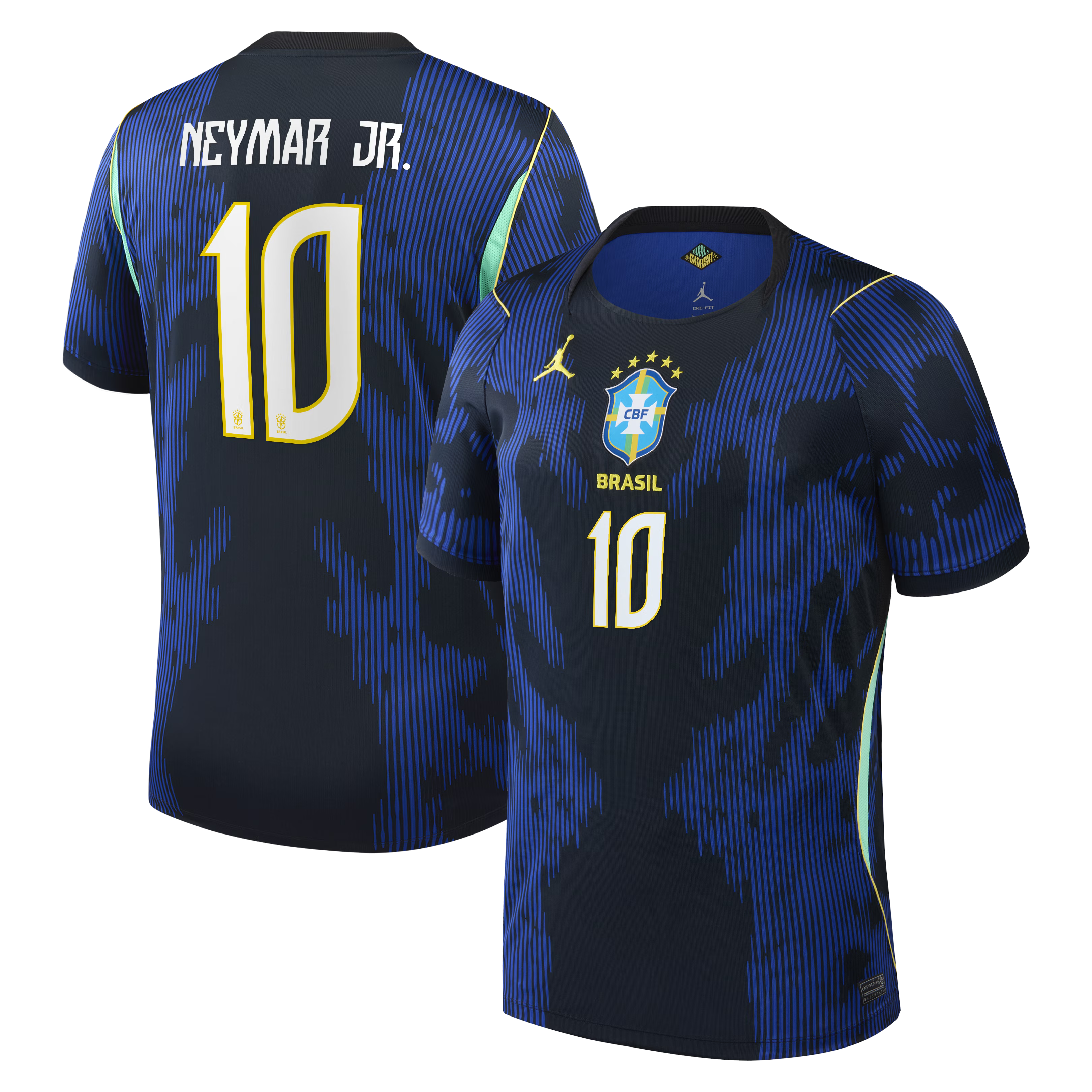 Neymar Jr. Brazil National Team Jordan Brand 2026 Away Stadium Jersey - Blue