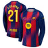 Selfika Frenkie de Jong Barcelona 2025/26 Home Long Sleeve Jersey - Navy
