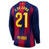 Selfika Frenkie de Jong Barcelona 2025/26 Home Long Sleeve Jersey - Navy