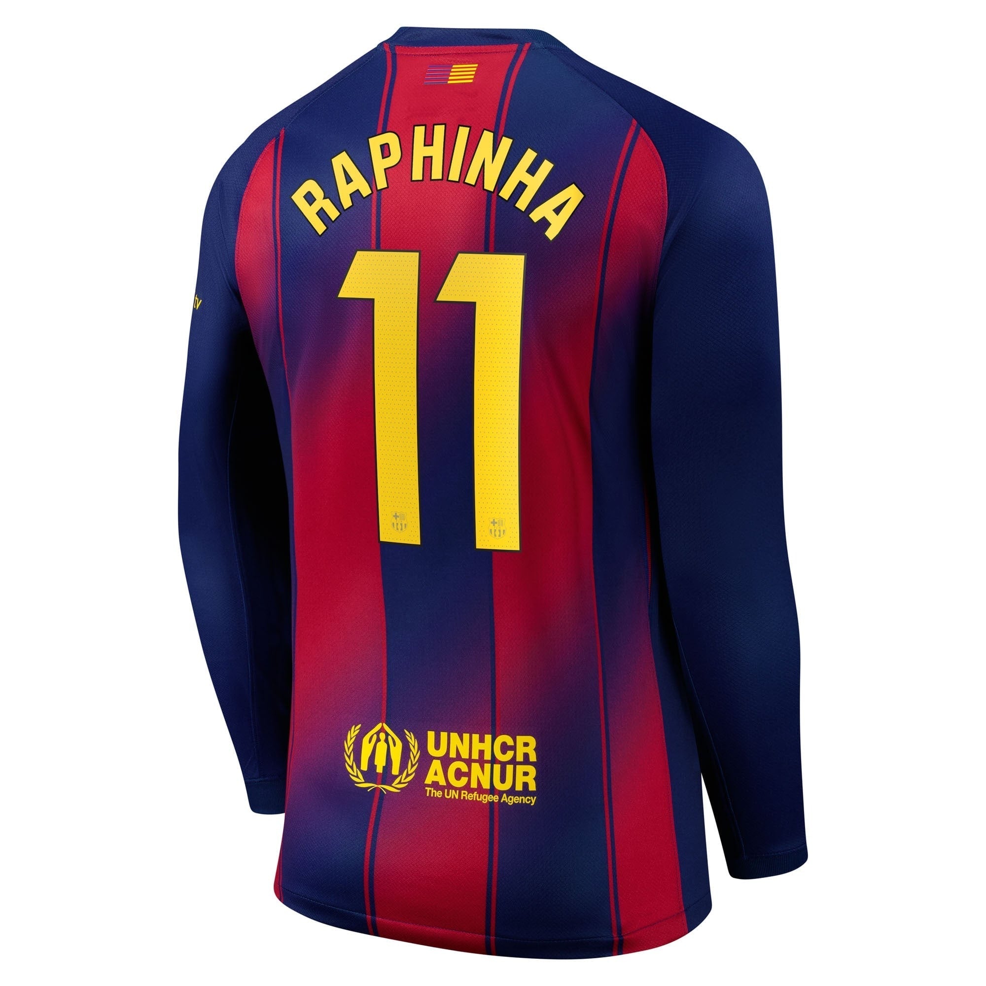 Selfika Raphinha Barcelona 2025/26 Home Long Sleeve Jersey - Navy