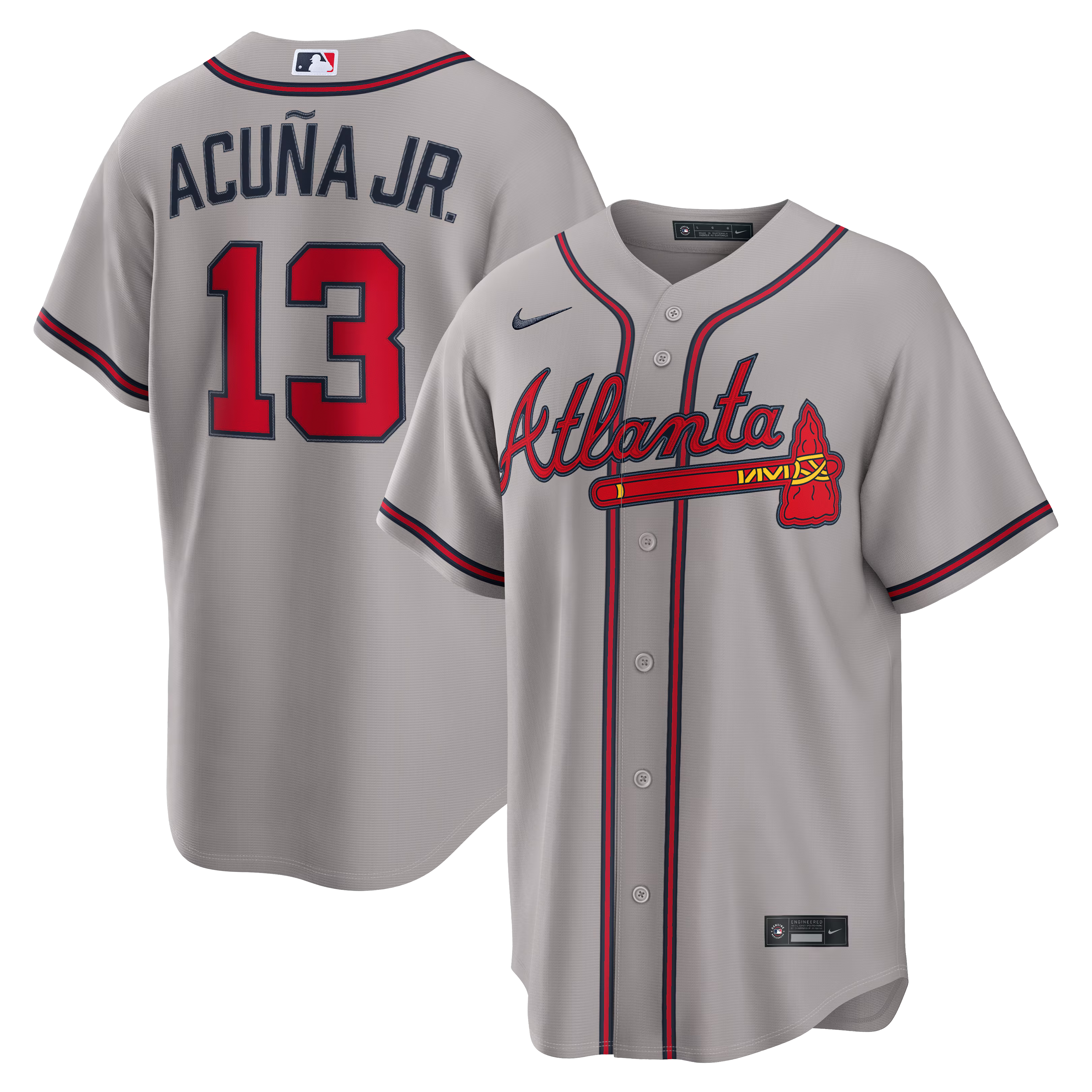 Selfika™ Ronald Acuña Jr. Atlanta Braves Alternate Edition Jersey Navy