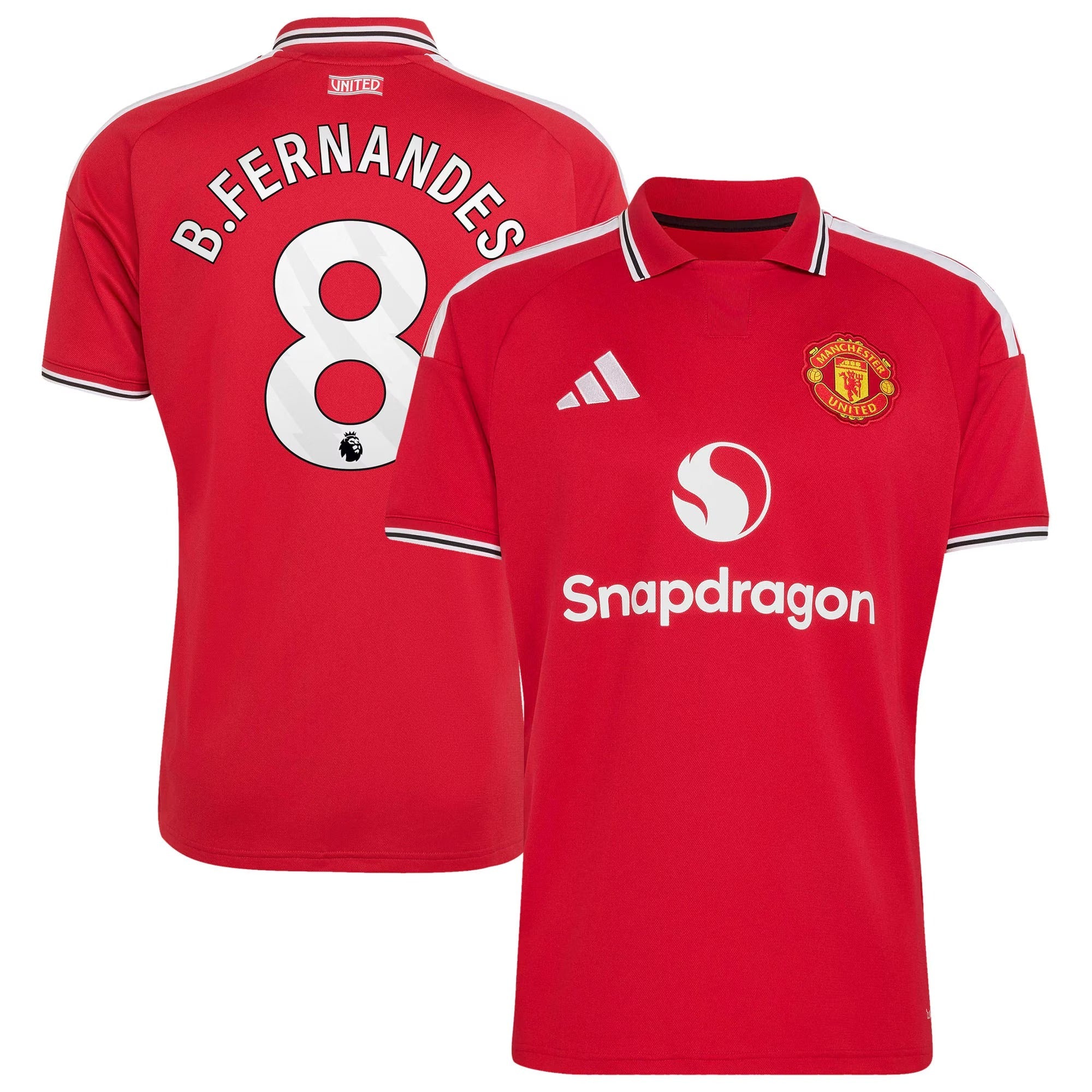 Official Bruno Fernandes Manchester United adidas 2026/27 Home Replica Jersey - Red Captain Soccer Gear
