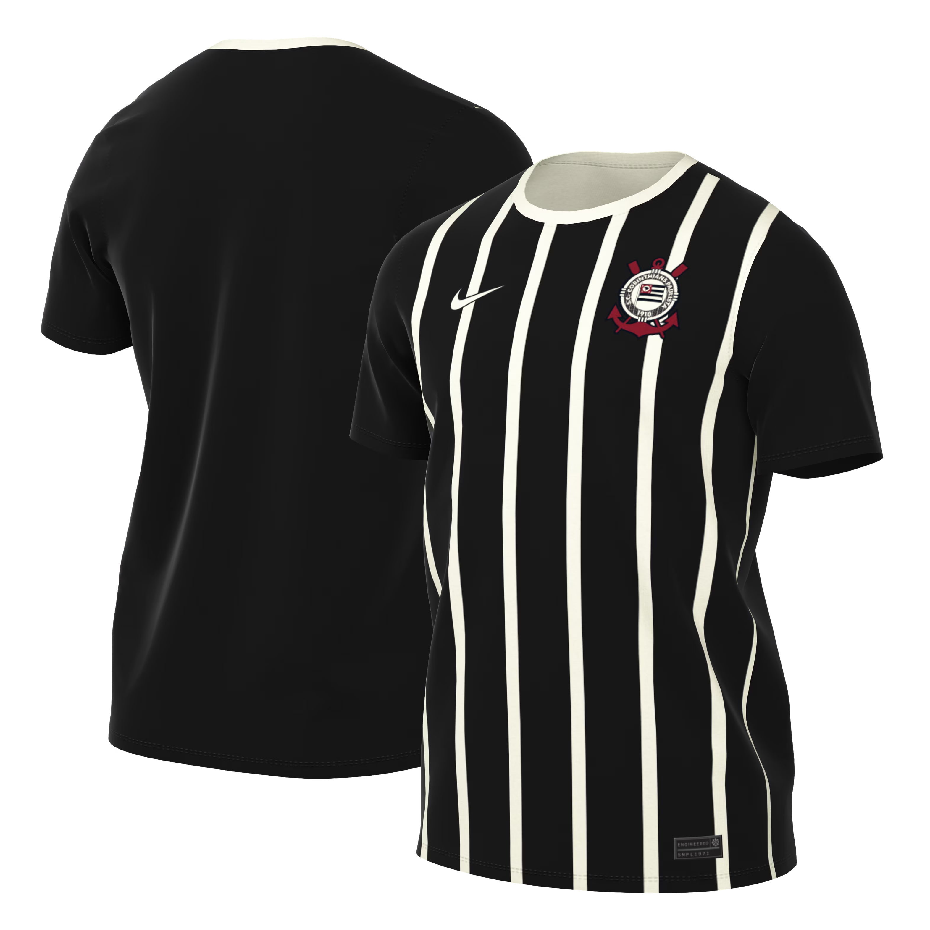 Official Corinthians Nike 2026 Home Replica Jersey - Black - Jersey Teams World