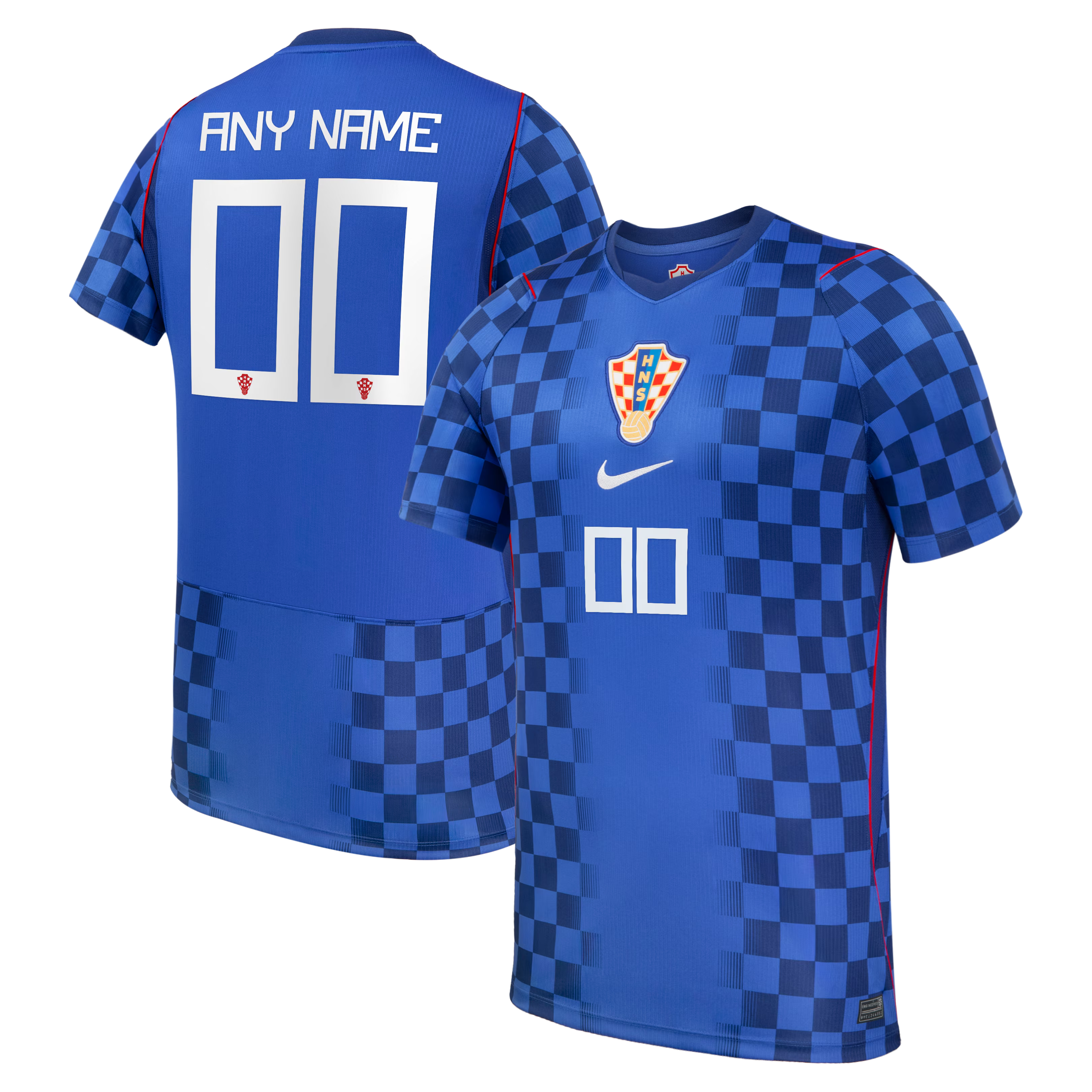 Official Croatia National Team Nike 2026 Away Stadium Replica Custom Jersey - Navy - Jersey Teams World