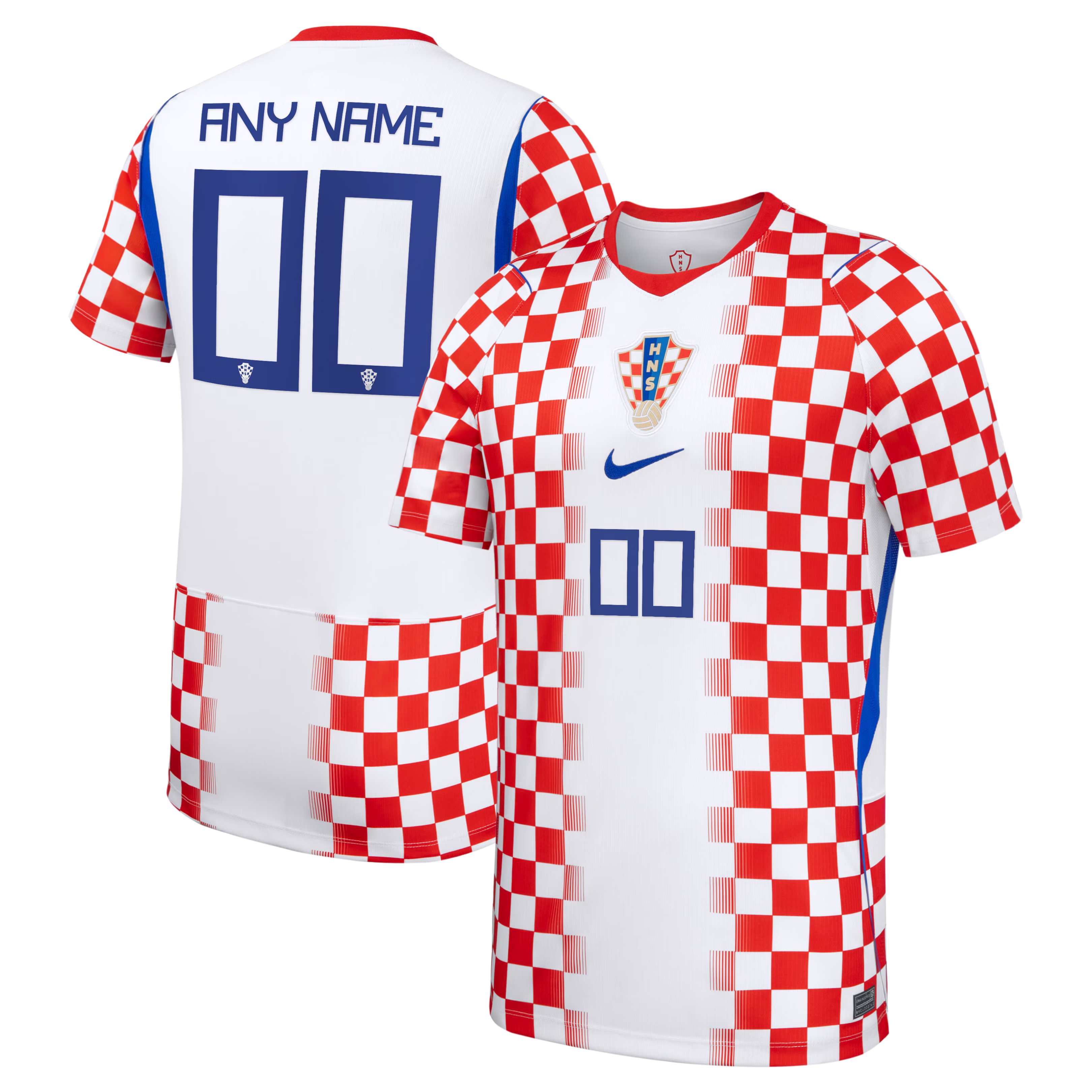 Official Croatia National Team Nike 2026 Home Stadium Replica Custom Jersey - White - Jersey Teams World