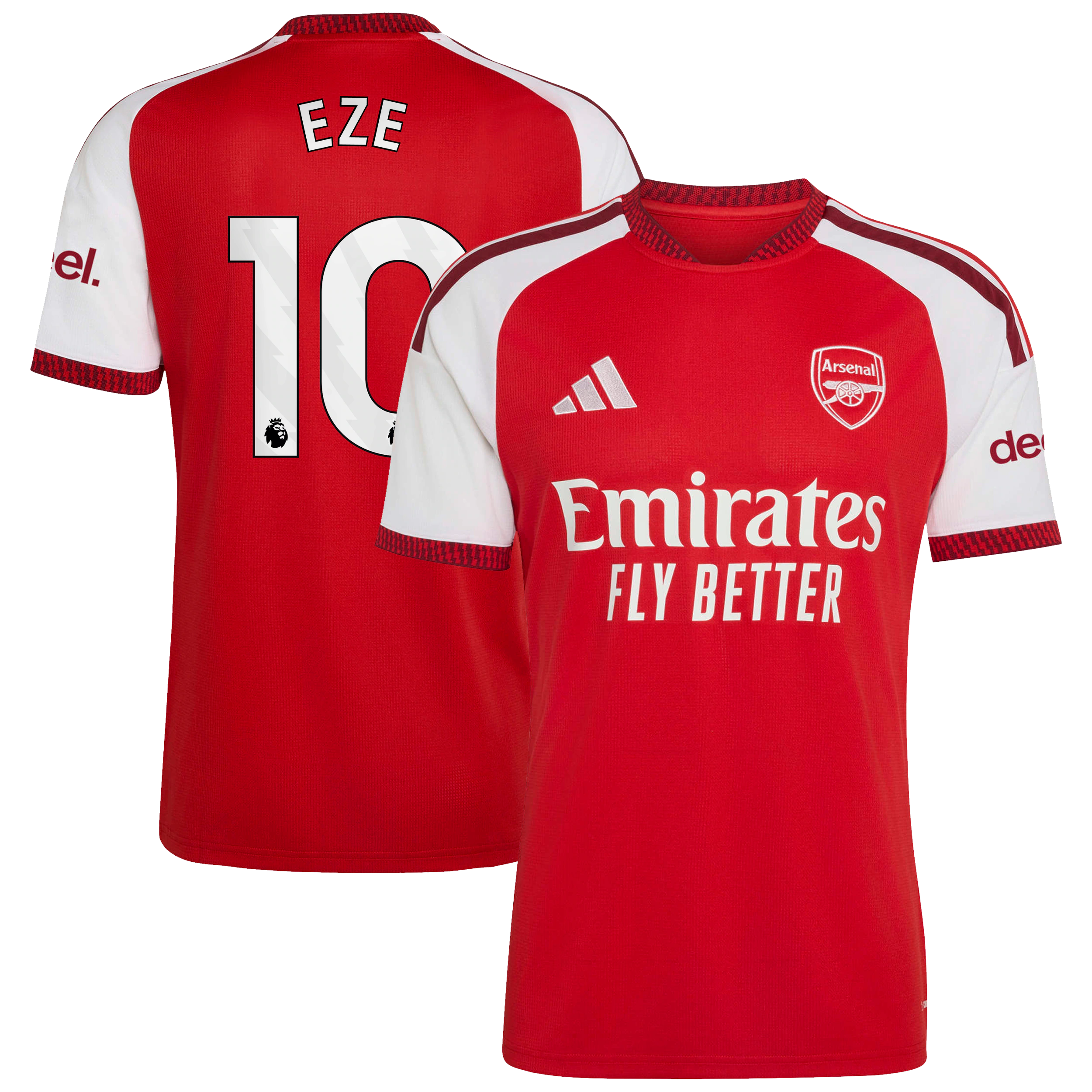 Official Eberechi Eze Arsenal adidas 2026/27 Home Replica Jersey - Red Soccer Gear