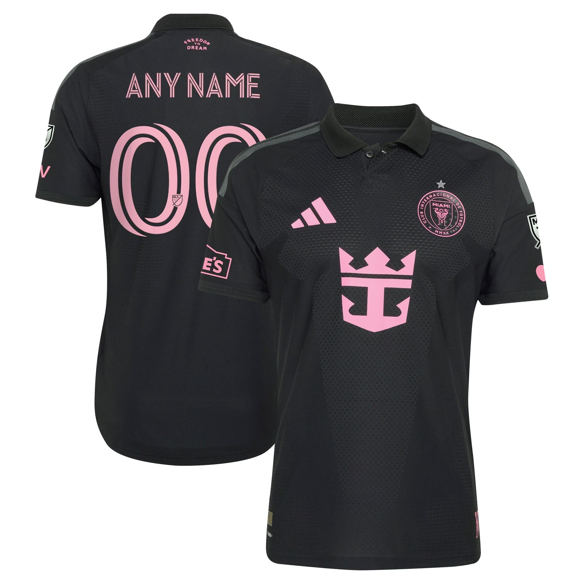 Official Lionel Messi Inter Miami CF adidas 2026 Presagio On-Field Patch Custom Jersey - Black - Jersey Teams World