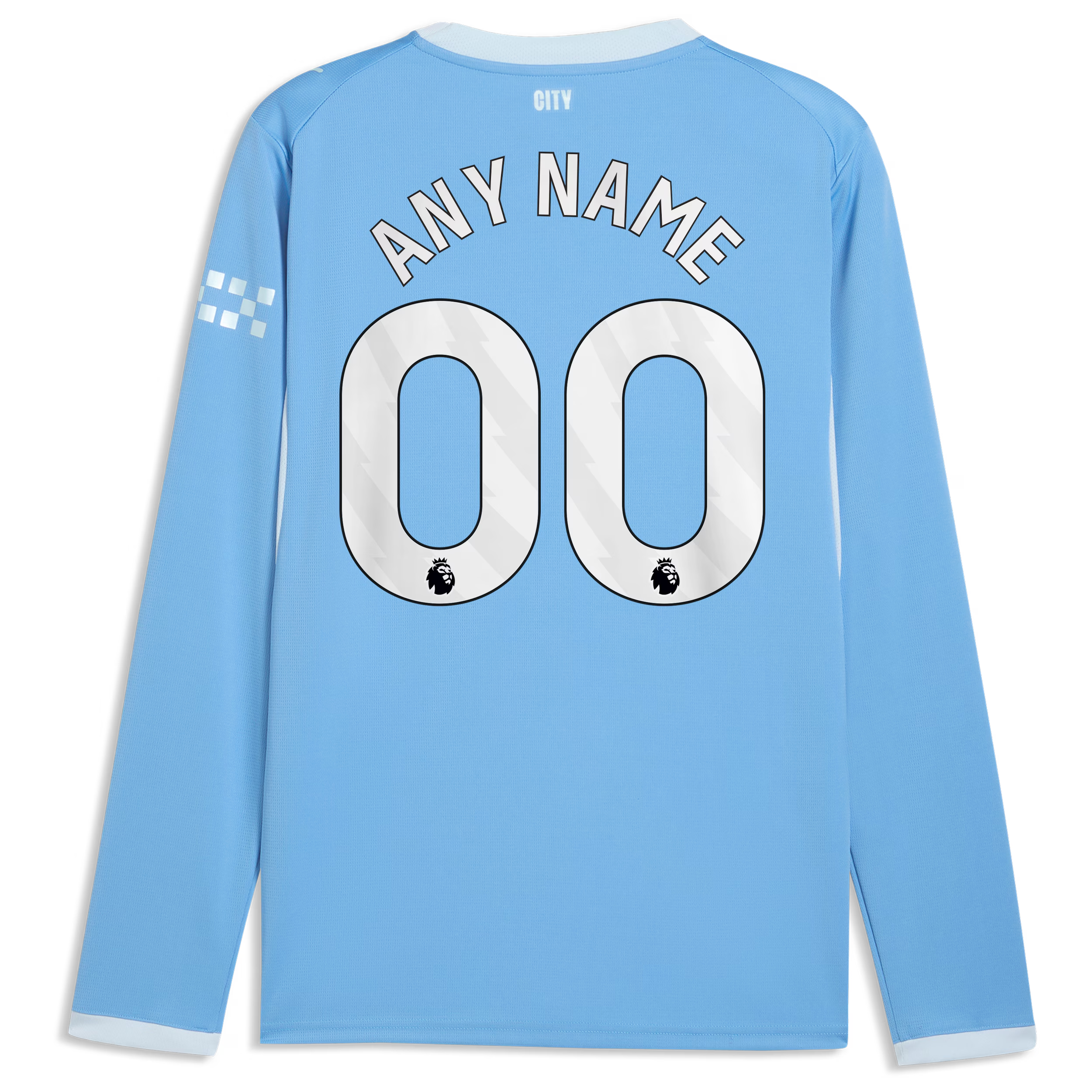 Official Manchester City Puma 2026/27 Home Replica Long Sleeve Custom Jersey - Light Blue - Jersey Teams World