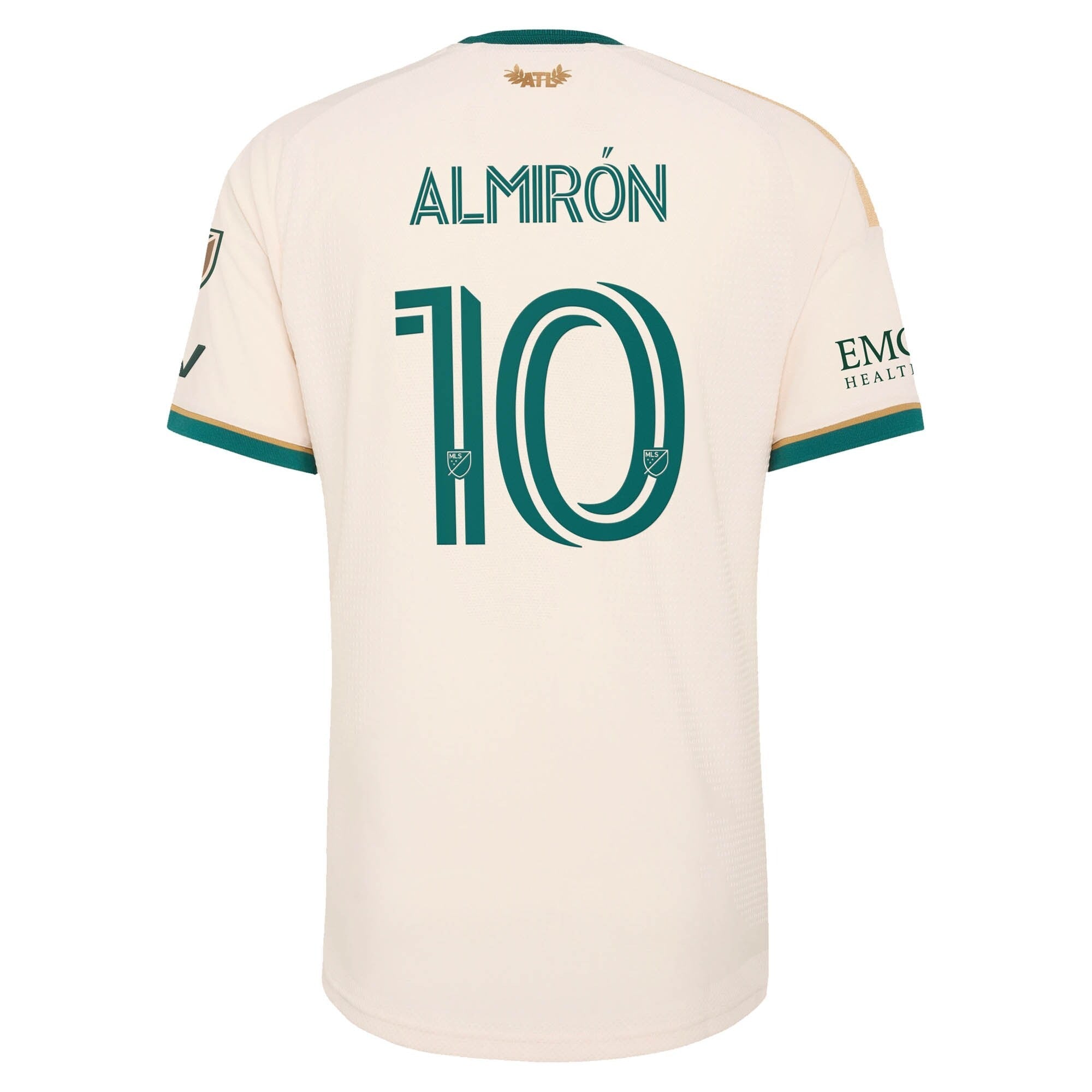 Official Miguel Almirón Atlanta United FC adidas 2026 Spirit of '96 Match Jersey – Secondary Tan - Jersey Teams World